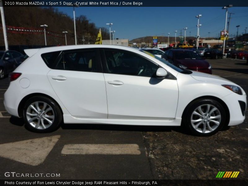 Crystal White Pearl Mica / Dune Beige 2010 Mazda MAZDA3 s Sport 5 Door
