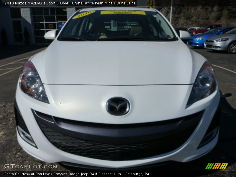 Crystal White Pearl Mica / Dune Beige 2010 Mazda MAZDA3 s Sport 5 Door