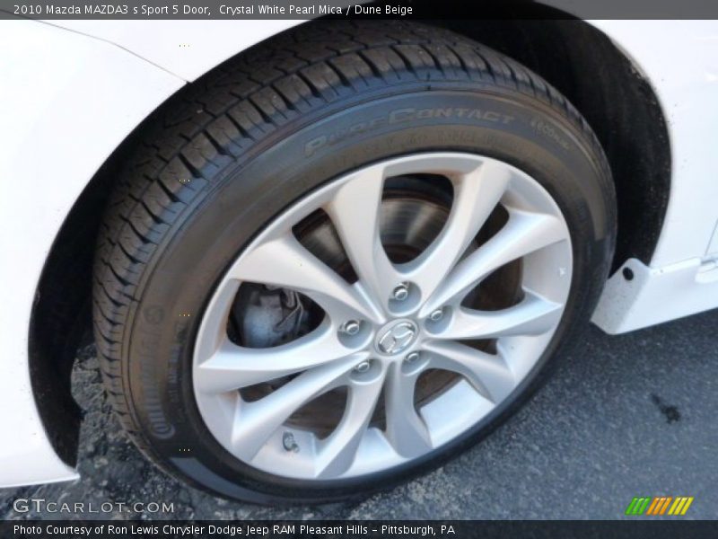 Crystal White Pearl Mica / Dune Beige 2010 Mazda MAZDA3 s Sport 5 Door