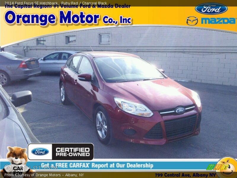 Ruby Red / Charcoal Black 2014 Ford Focus SE Hatchback