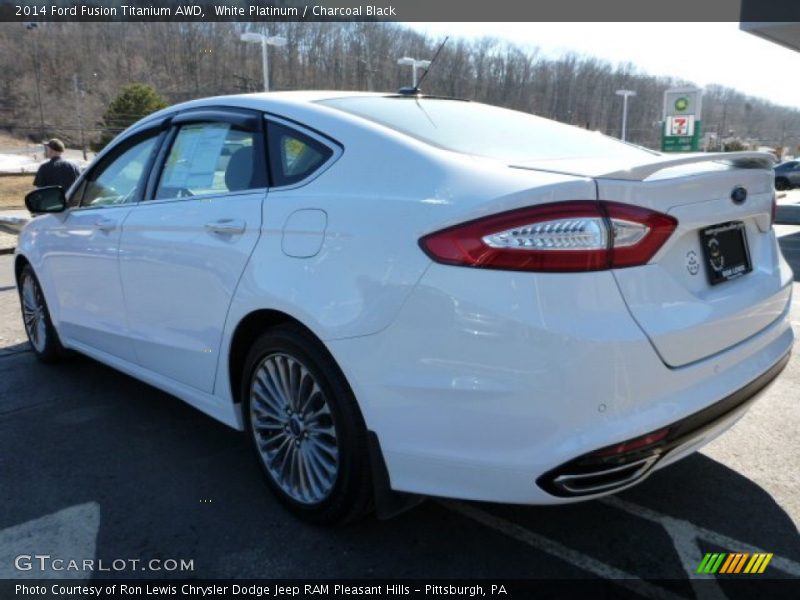 White Platinum / Charcoal Black 2014 Ford Fusion Titanium AWD