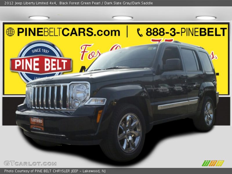 Black Forest Green Pearl / Dark Slate Gray/Dark Saddle 2012 Jeep Liberty Limited 4x4