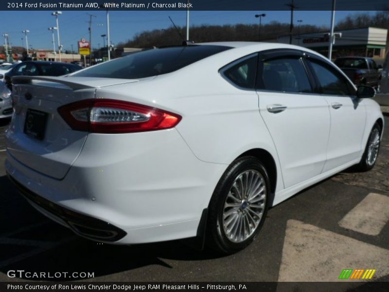 White Platinum / Charcoal Black 2014 Ford Fusion Titanium AWD