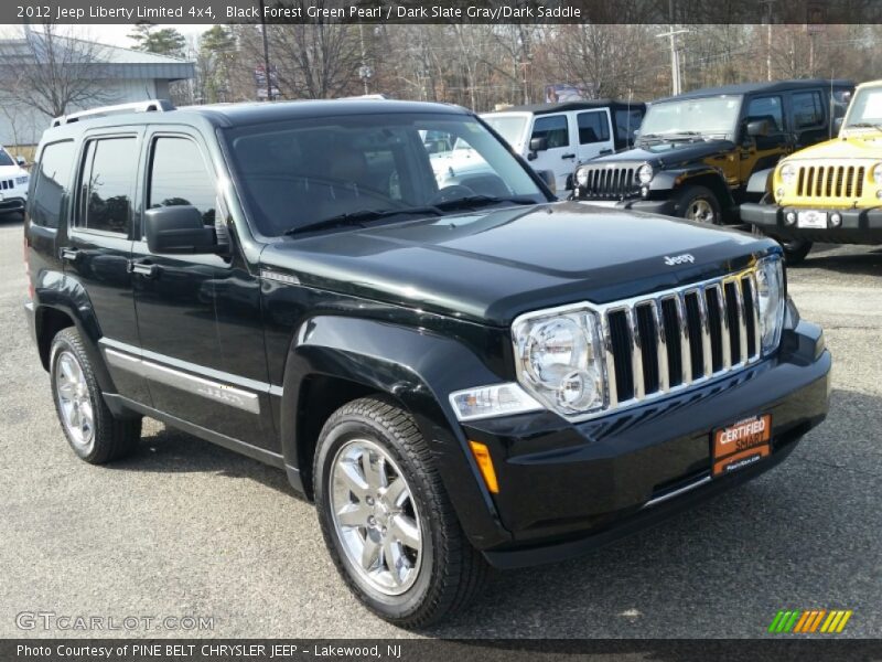 Black Forest Green Pearl / Dark Slate Gray/Dark Saddle 2012 Jeep Liberty Limited 4x4