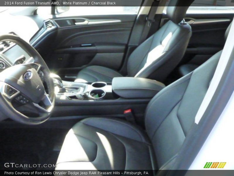 White Platinum / Charcoal Black 2014 Ford Fusion Titanium AWD