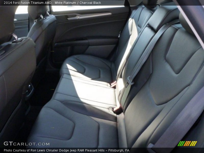 White Platinum / Charcoal Black 2014 Ford Fusion Titanium AWD