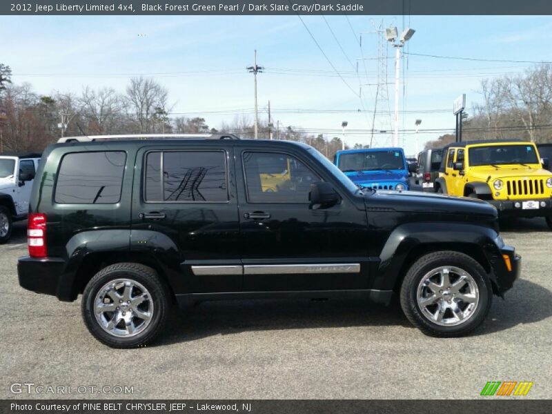 Black Forest Green Pearl / Dark Slate Gray/Dark Saddle 2012 Jeep Liberty Limited 4x4