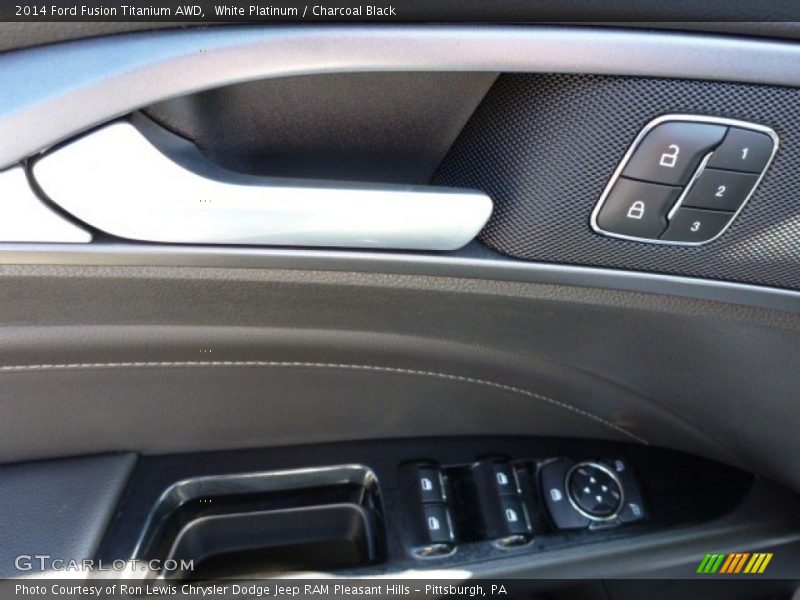 White Platinum / Charcoal Black 2014 Ford Fusion Titanium AWD