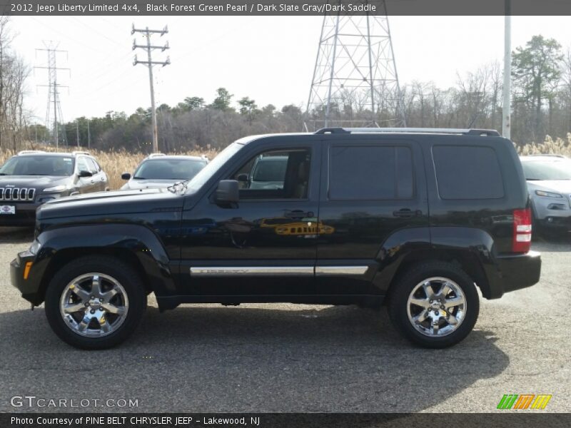 Black Forest Green Pearl / Dark Slate Gray/Dark Saddle 2012 Jeep Liberty Limited 4x4