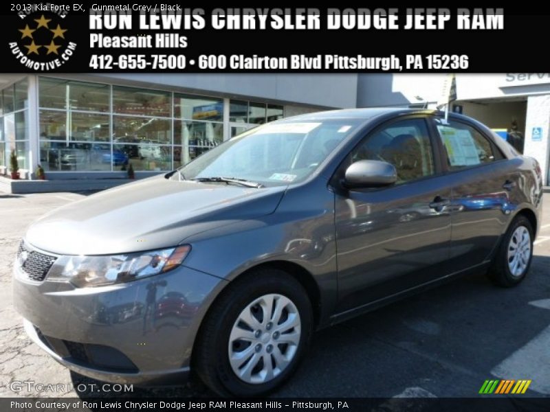 Gunmetal Grey / Black 2013 Kia Forte EX