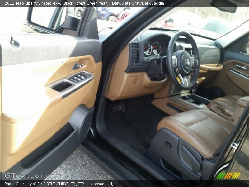 Black Forest Green Pearl / Dark Slate Gray/Dark Saddle 2012 Jeep Liberty Limited 4x4