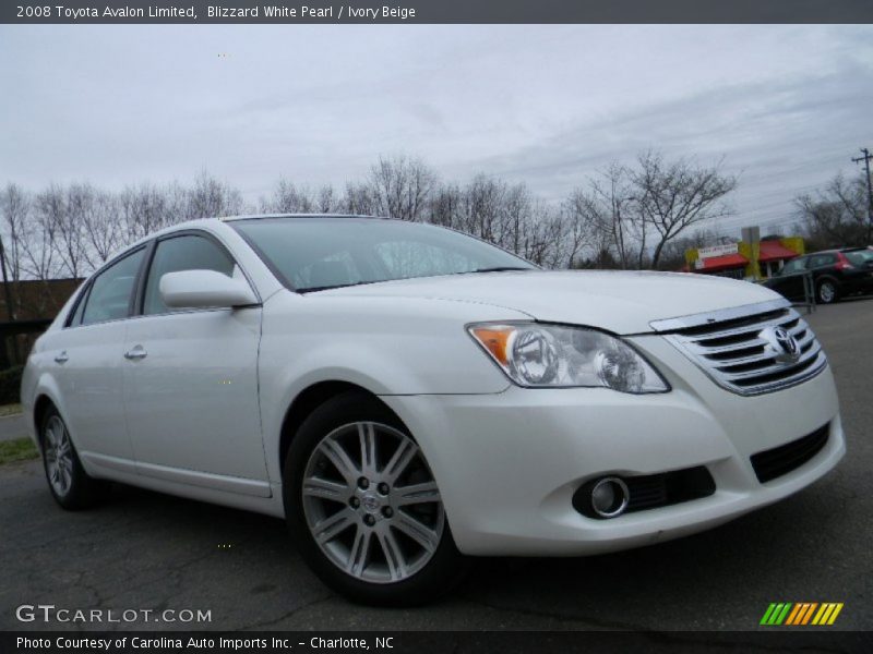 Blizzard White Pearl / Ivory Beige 2008 Toyota Avalon Limited