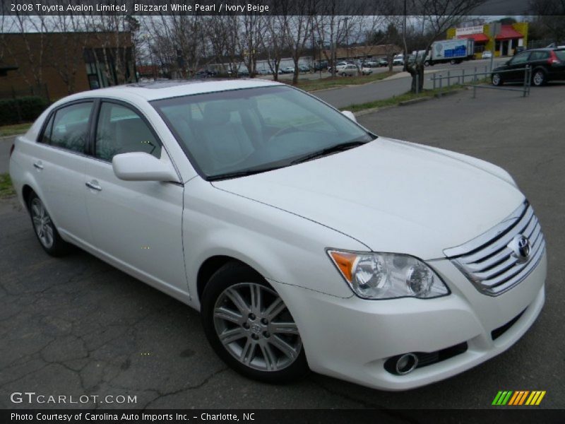 Blizzard White Pearl / Ivory Beige 2008 Toyota Avalon Limited