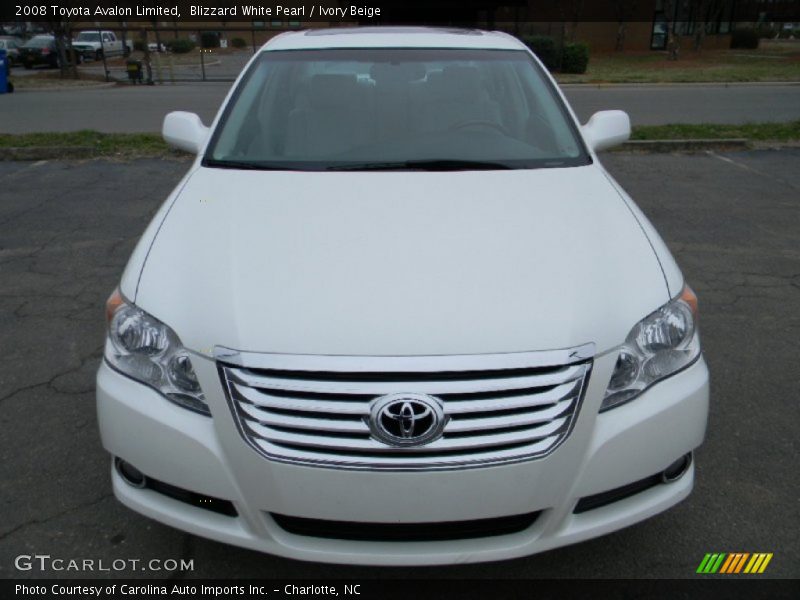 Blizzard White Pearl / Ivory Beige 2008 Toyota Avalon Limited