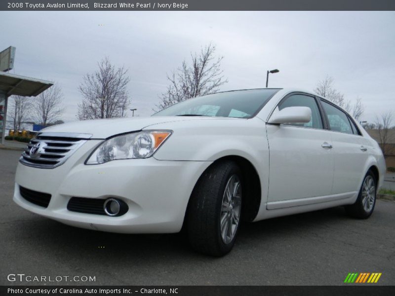 Blizzard White Pearl / Ivory Beige 2008 Toyota Avalon Limited