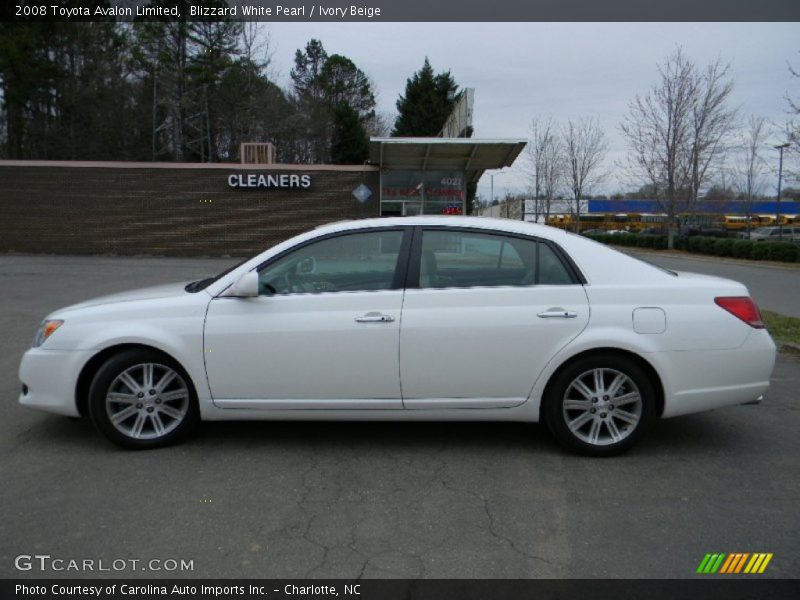 Blizzard White Pearl / Ivory Beige 2008 Toyota Avalon Limited