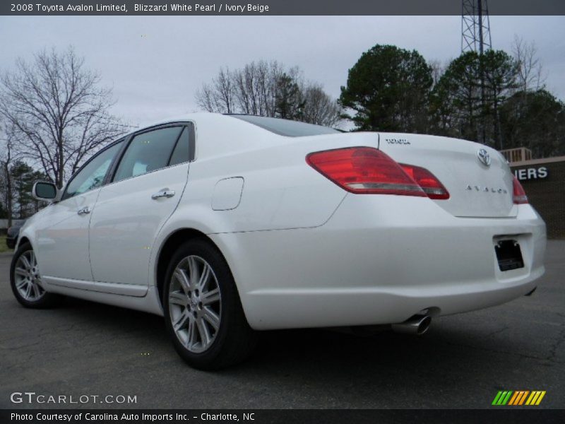 Blizzard White Pearl / Ivory Beige 2008 Toyota Avalon Limited