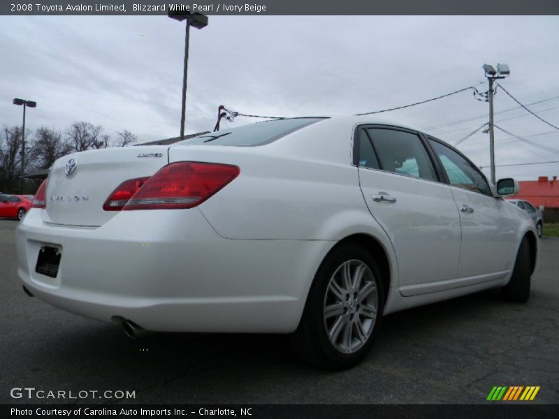 Blizzard White Pearl / Ivory Beige 2008 Toyota Avalon Limited