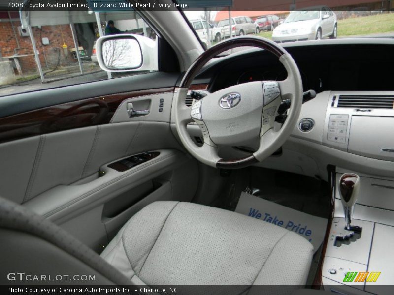 Blizzard White Pearl / Ivory Beige 2008 Toyota Avalon Limited