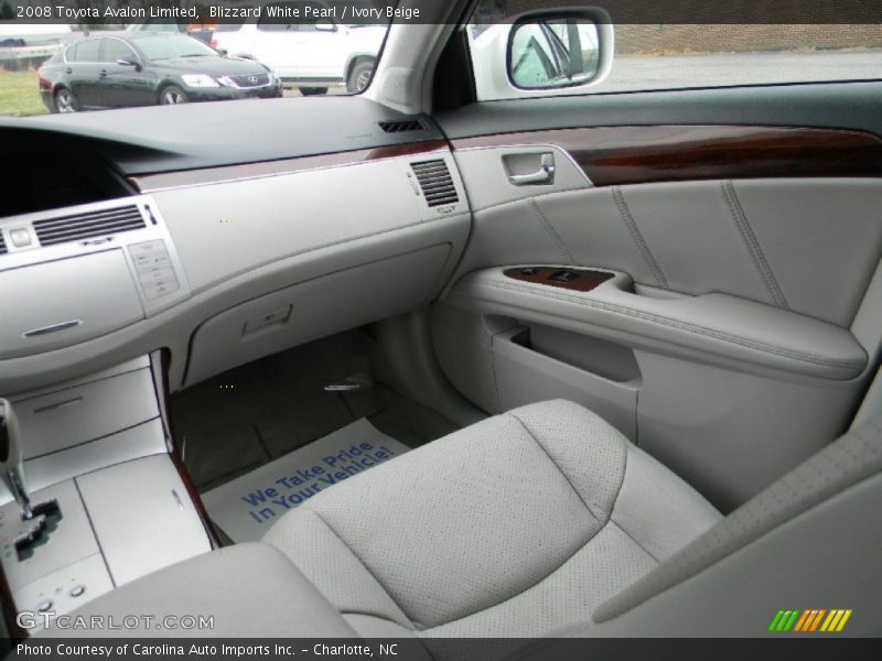 Blizzard White Pearl / Ivory Beige 2008 Toyota Avalon Limited