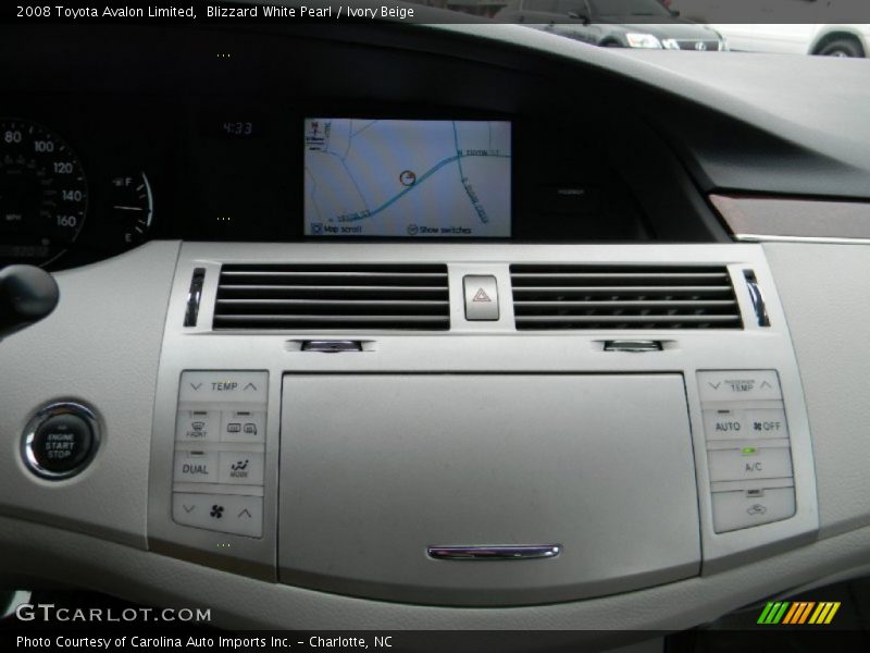 Blizzard White Pearl / Ivory Beige 2008 Toyota Avalon Limited