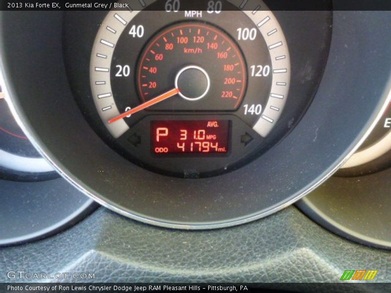 Gunmetal Grey / Black 2013 Kia Forte EX