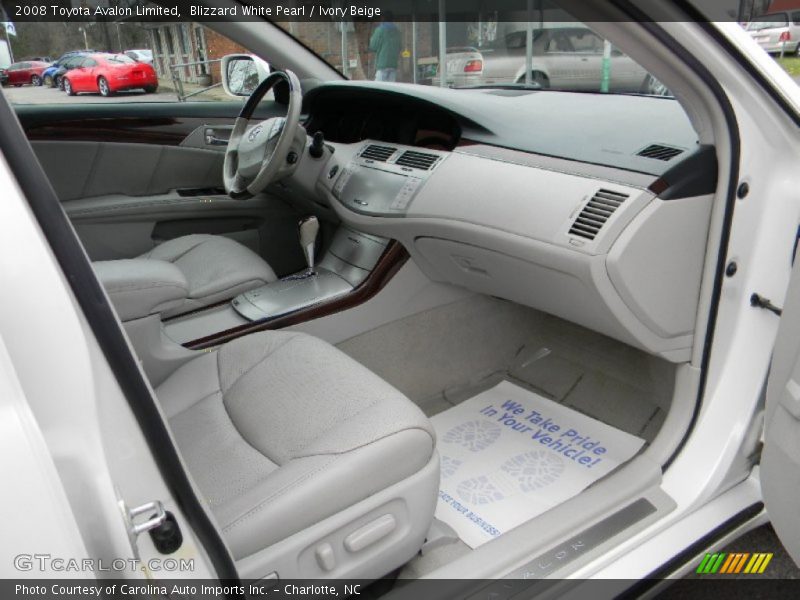 Blizzard White Pearl / Ivory Beige 2008 Toyota Avalon Limited