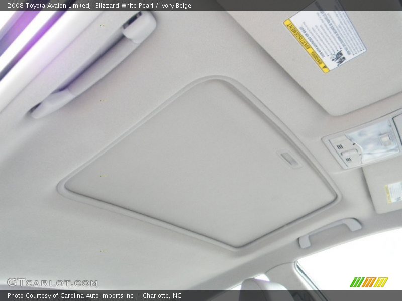 Blizzard White Pearl / Ivory Beige 2008 Toyota Avalon Limited