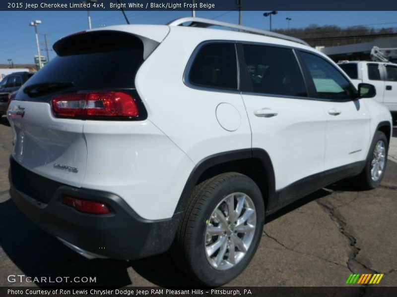 Bright White / Black/Light Frost Beige 2015 Jeep Cherokee Limited 4x4