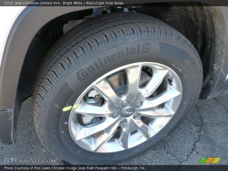 Bright White / Black/Light Frost Beige 2015 Jeep Cherokee Limited 4x4