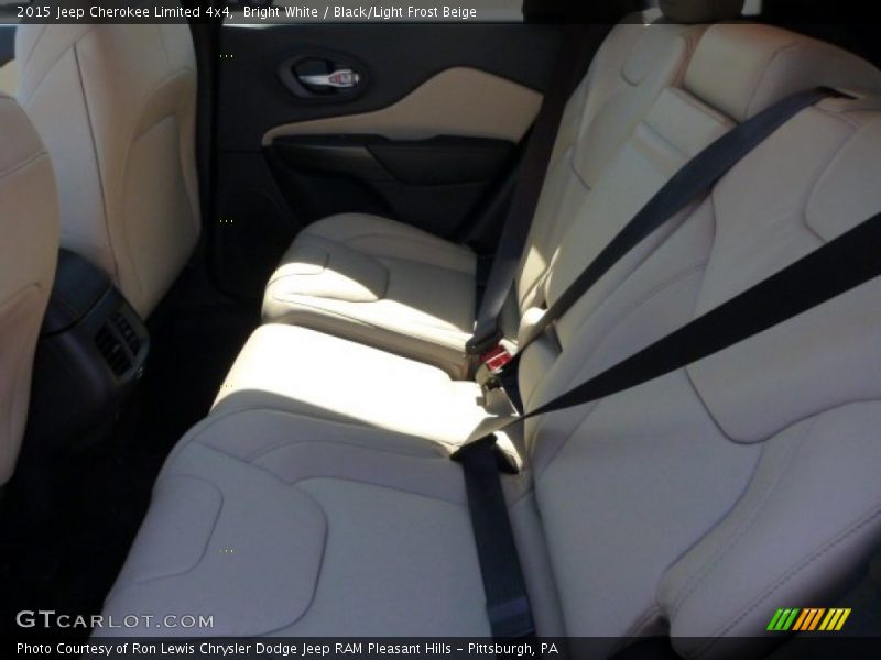 Bright White / Black/Light Frost Beige 2015 Jeep Cherokee Limited 4x4