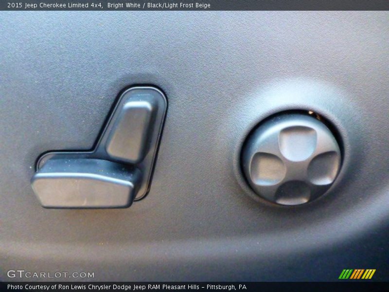 Bright White / Black/Light Frost Beige 2015 Jeep Cherokee Limited 4x4