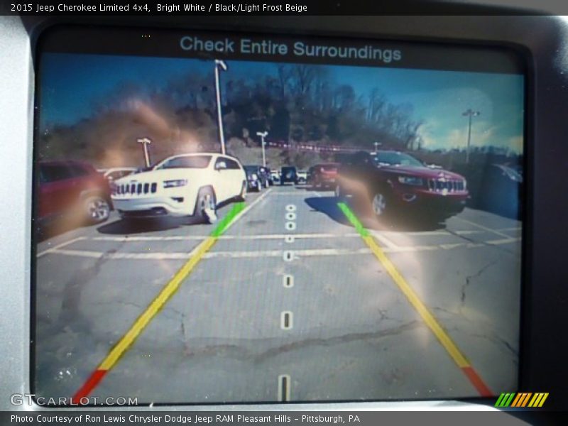 Bright White / Black/Light Frost Beige 2015 Jeep Cherokee Limited 4x4