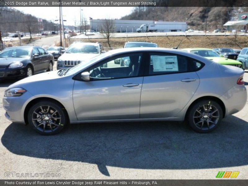 Billet Silver Metallic / Black/Light Tungsten Accent Stitching 2015 Dodge Dart Rallye