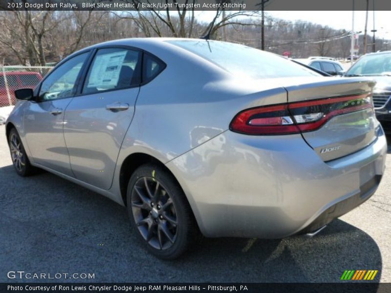 Billet Silver Metallic / Black/Light Tungsten Accent Stitching 2015 Dodge Dart Rallye
