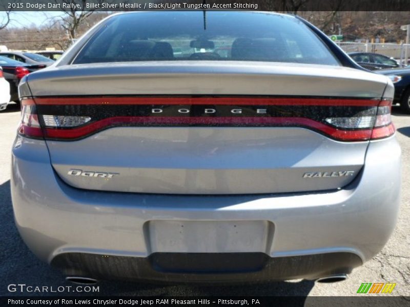 Billet Silver Metallic / Black/Light Tungsten Accent Stitching 2015 Dodge Dart Rallye