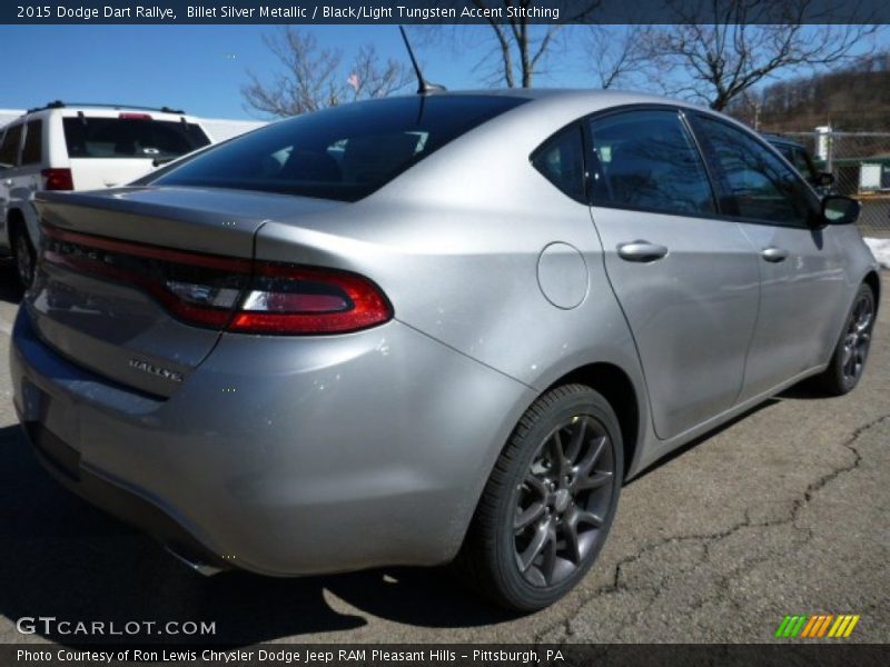 Billet Silver Metallic / Black/Light Tungsten Accent Stitching 2015 Dodge Dart Rallye