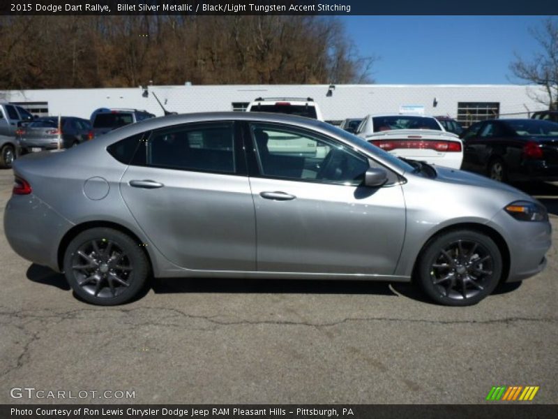 Billet Silver Metallic / Black/Light Tungsten Accent Stitching 2015 Dodge Dart Rallye