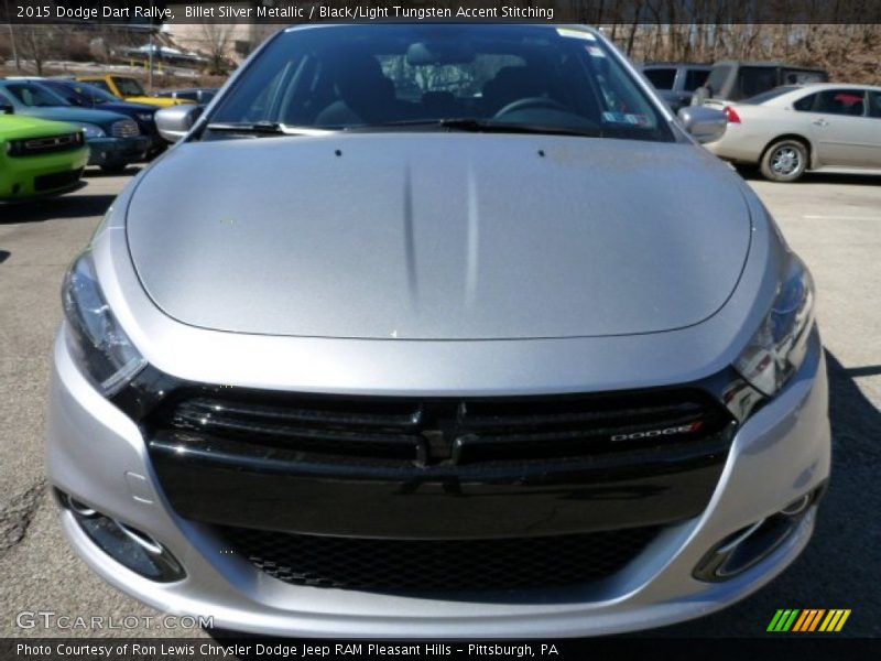 Billet Silver Metallic / Black/Light Tungsten Accent Stitching 2015 Dodge Dart Rallye