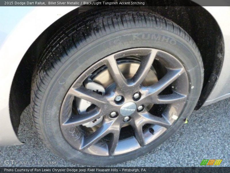 Billet Silver Metallic / Black/Light Tungsten Accent Stitching 2015 Dodge Dart Rallye