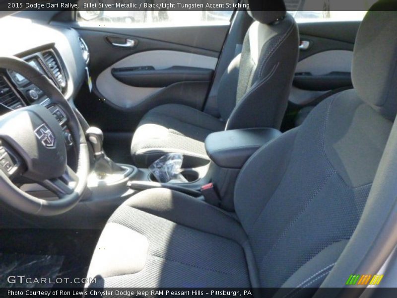 Billet Silver Metallic / Black/Light Tungsten Accent Stitching 2015 Dodge Dart Rallye