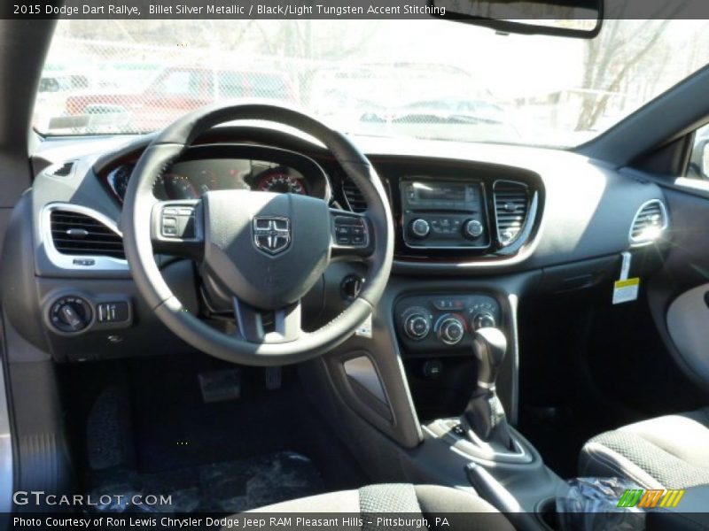 Billet Silver Metallic / Black/Light Tungsten Accent Stitching 2015 Dodge Dart Rallye