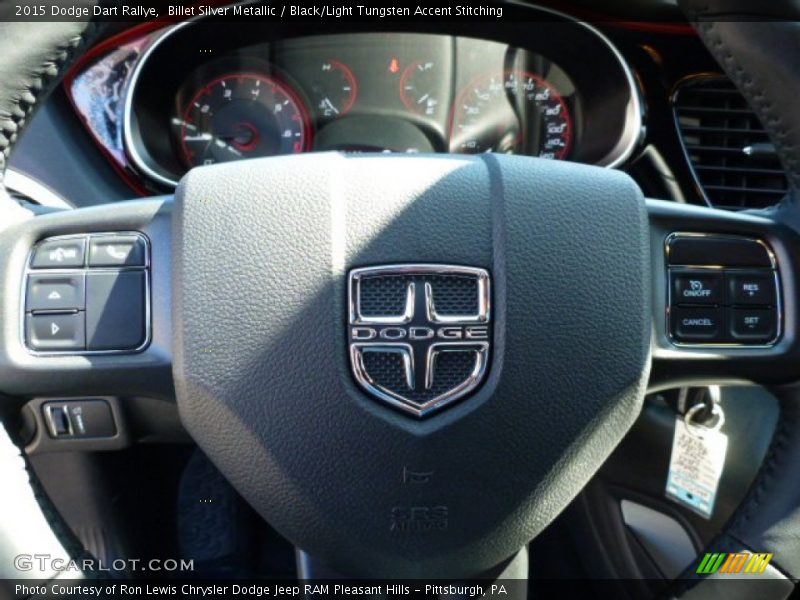 Billet Silver Metallic / Black/Light Tungsten Accent Stitching 2015 Dodge Dart Rallye