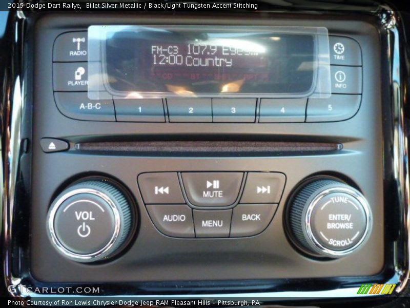 Billet Silver Metallic / Black/Light Tungsten Accent Stitching 2015 Dodge Dart Rallye