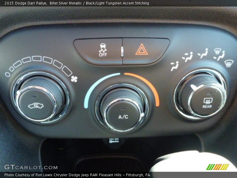 Billet Silver Metallic / Black/Light Tungsten Accent Stitching 2015 Dodge Dart Rallye