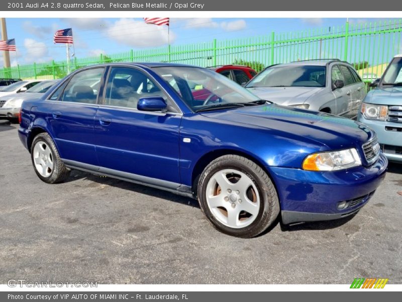Pelican Blue Metallic / Opal Grey 2001 Audi A4 2.8 quattro Sedan