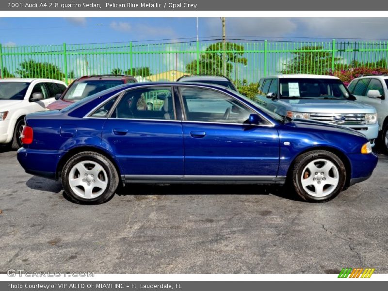 Pelican Blue Metallic / Opal Grey 2001 Audi A4 2.8 quattro Sedan