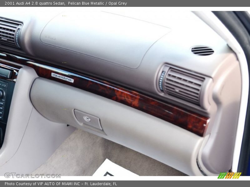 Pelican Blue Metallic / Opal Grey 2001 Audi A4 2.8 quattro Sedan