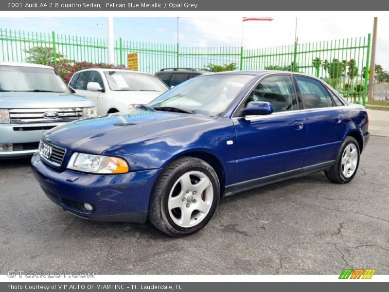 Pelican Blue Metallic / Opal Grey 2001 Audi A4 2.8 quattro Sedan