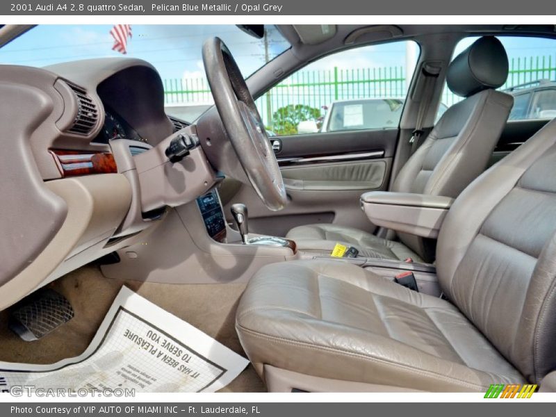 Pelican Blue Metallic / Opal Grey 2001 Audi A4 2.8 quattro Sedan